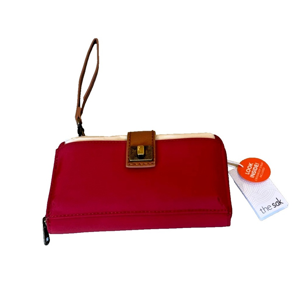 The Sak Esperato Nylon Crimson Wristlet Wallet Purse NWT (orig $79)